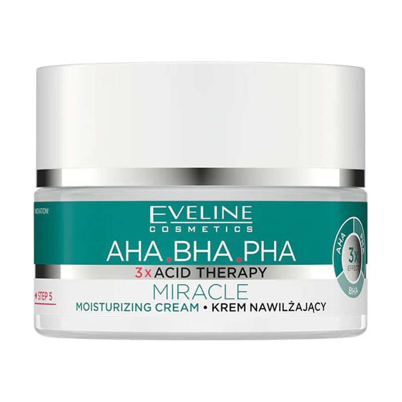 Зволожувальний крем для обличчя Eveline Cosmetics 3xAcid Therapy AHA-BHA-PHA, 50 мл